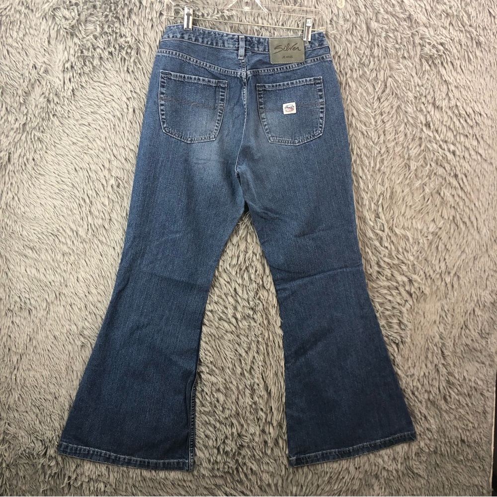 Silver Jeans Vintage Womens 31 Bell Bottom Y2K Flare Denim Jeans Buttonfly